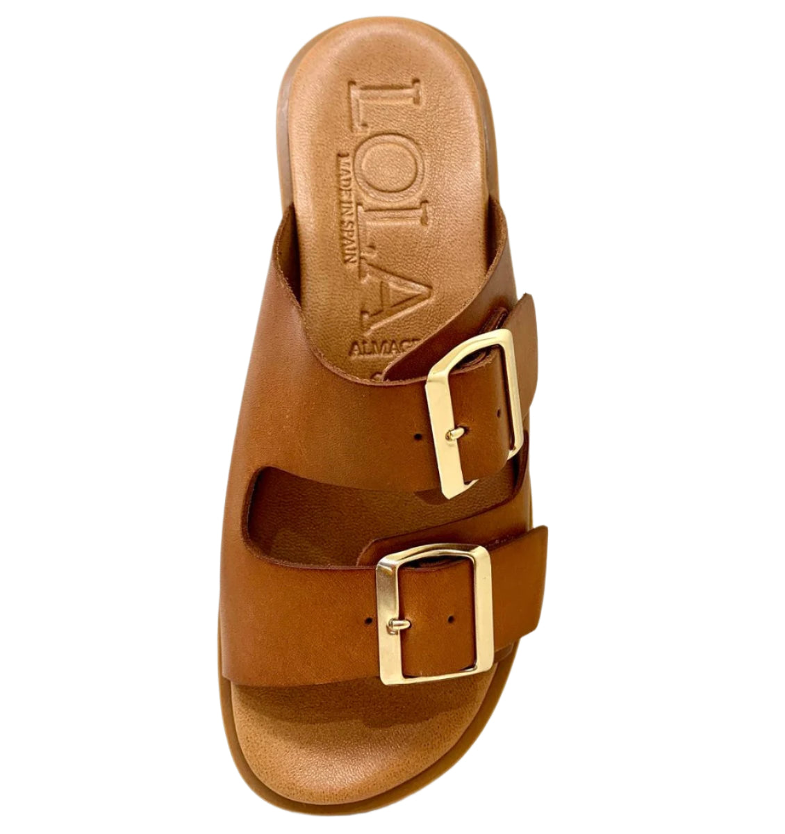 SANDALO FLAT IN PELLE CON DOPPIA FIBBIA