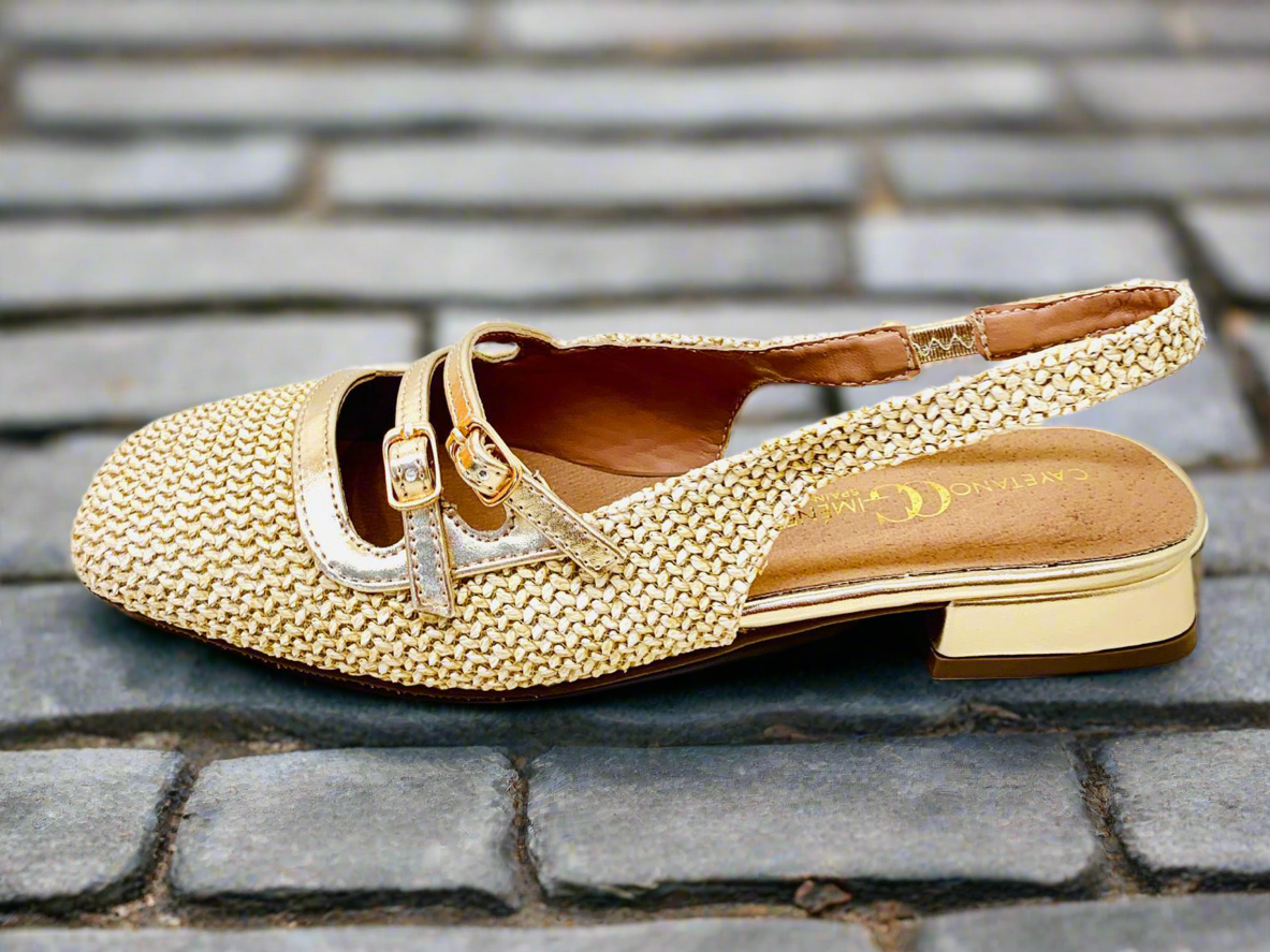 SANDALO DORATO CON FIBIA REGOLABILE LA MAGA CIRCE - La Maga Circe