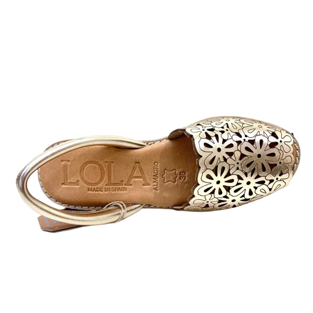 SANDALO TRAFORATO PLATINO MENORQUINA BINIBECA