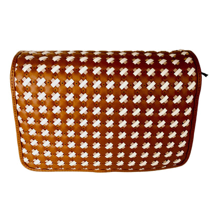 BORSETTA INTRECCIO CUOIO