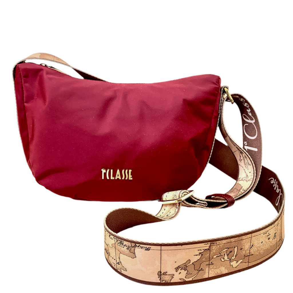 NYLON METAVERSE TRACOLLA A MEZZALUNA GRANDE LAMPONE - La Maga Circe