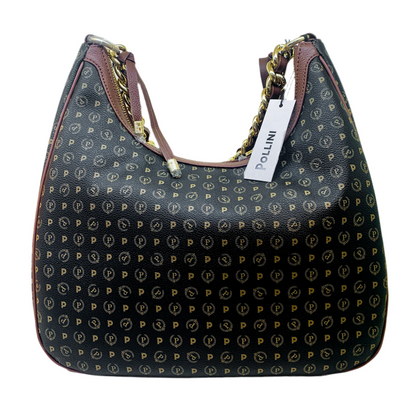 BORSA NERA STAMPA MONOGRAMMA - La Maga Circe