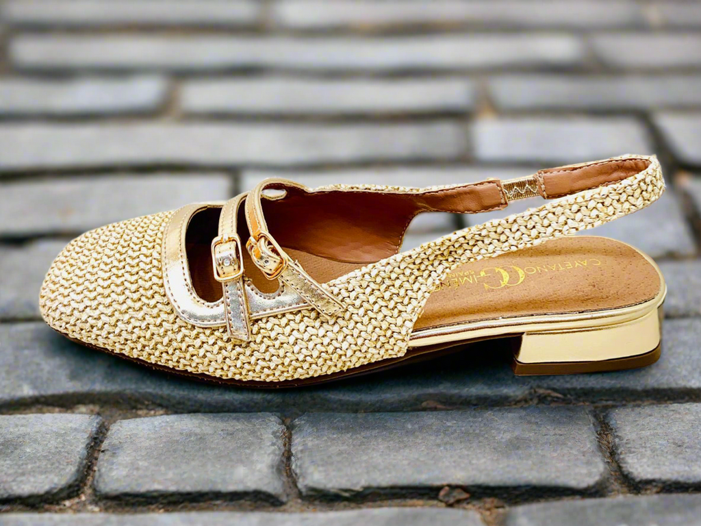 SANDALO DORATO CON FIBIA REGOLABILE LA MAGA CIRCE - La Maga Circe