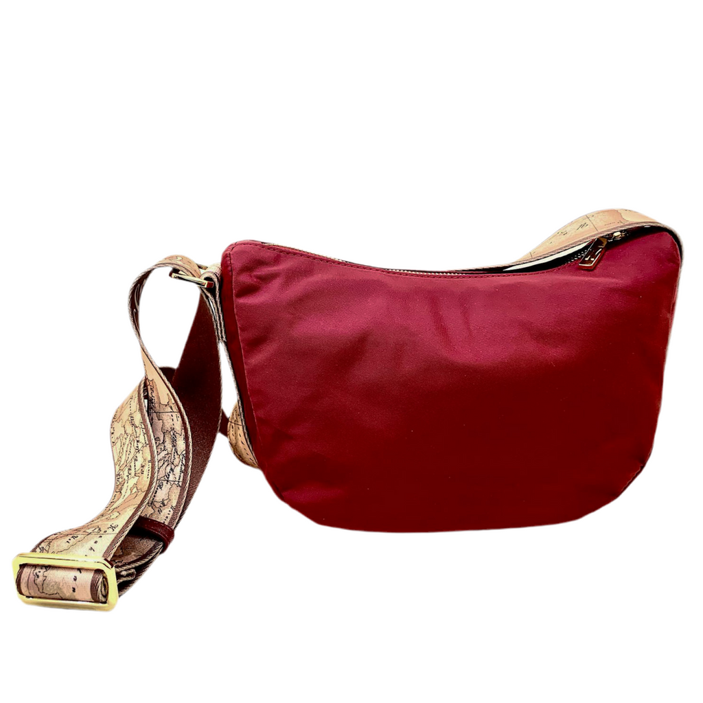 NYLON METAVERSE TRACOLLA A MEZZALUNA GRANDE LAMPONE - La Maga Circe