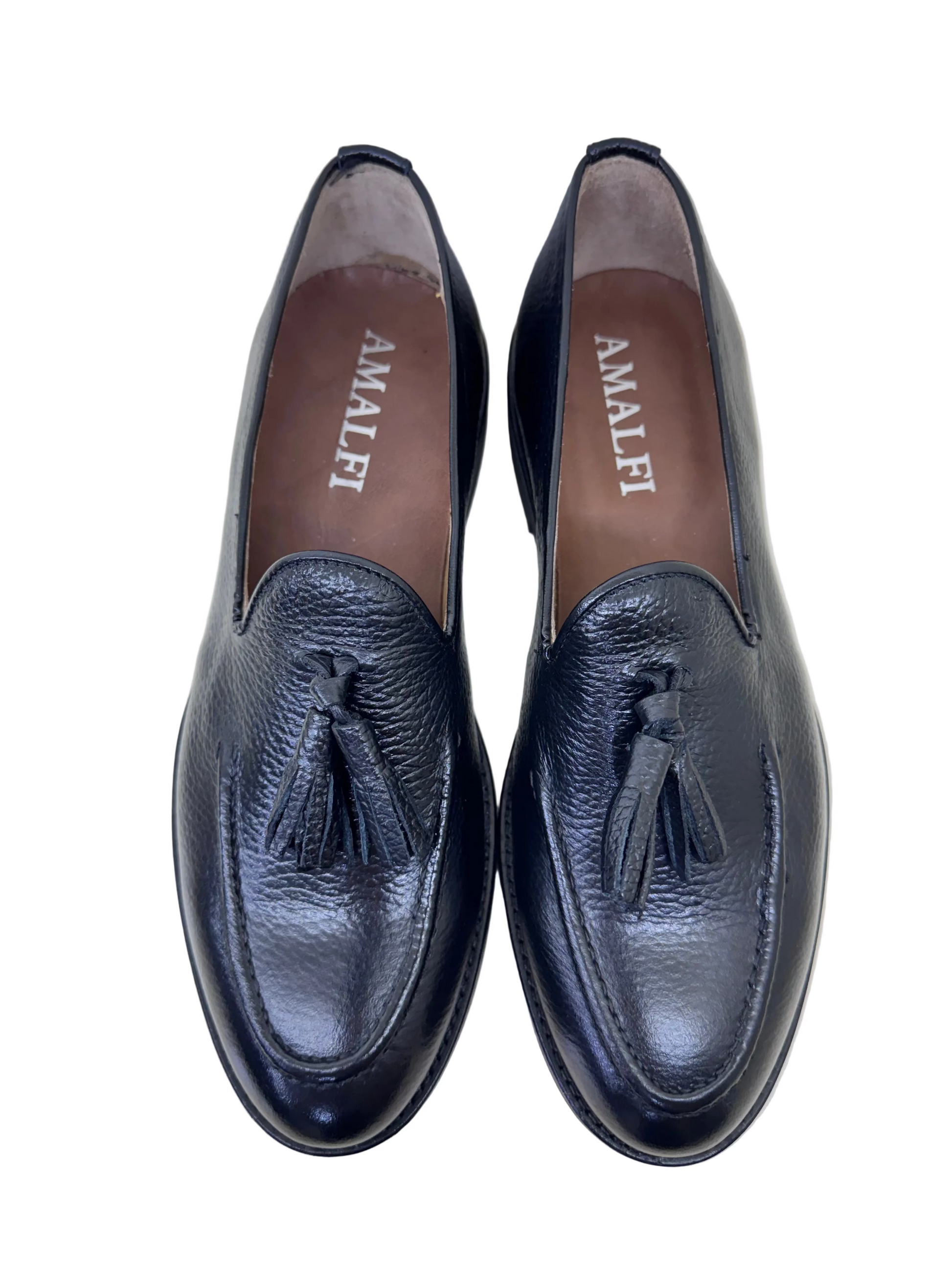 MOCASSINO IN PELLE NERO CON NAPPINE