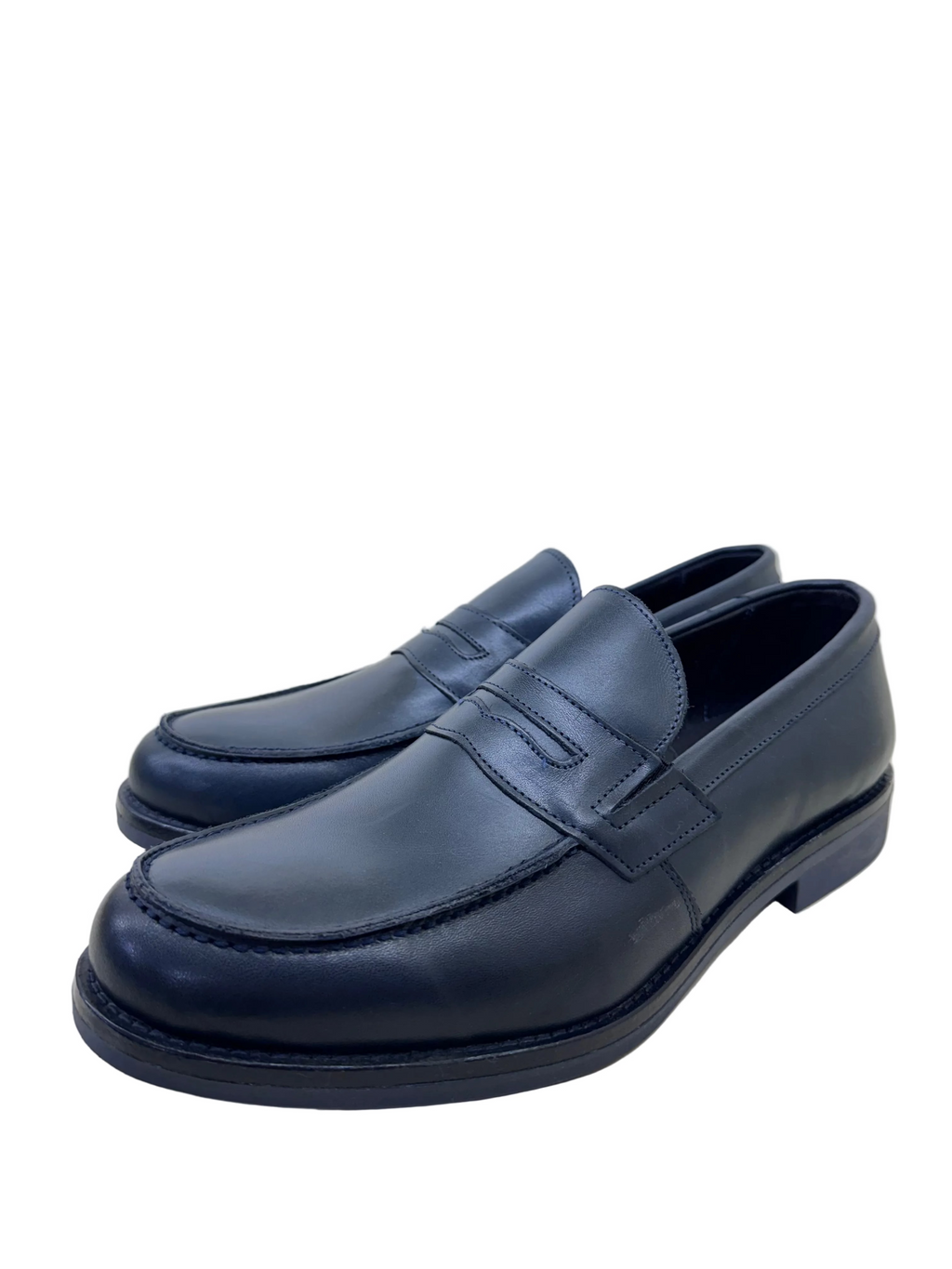 MOCASSINI IN PELLE BLU