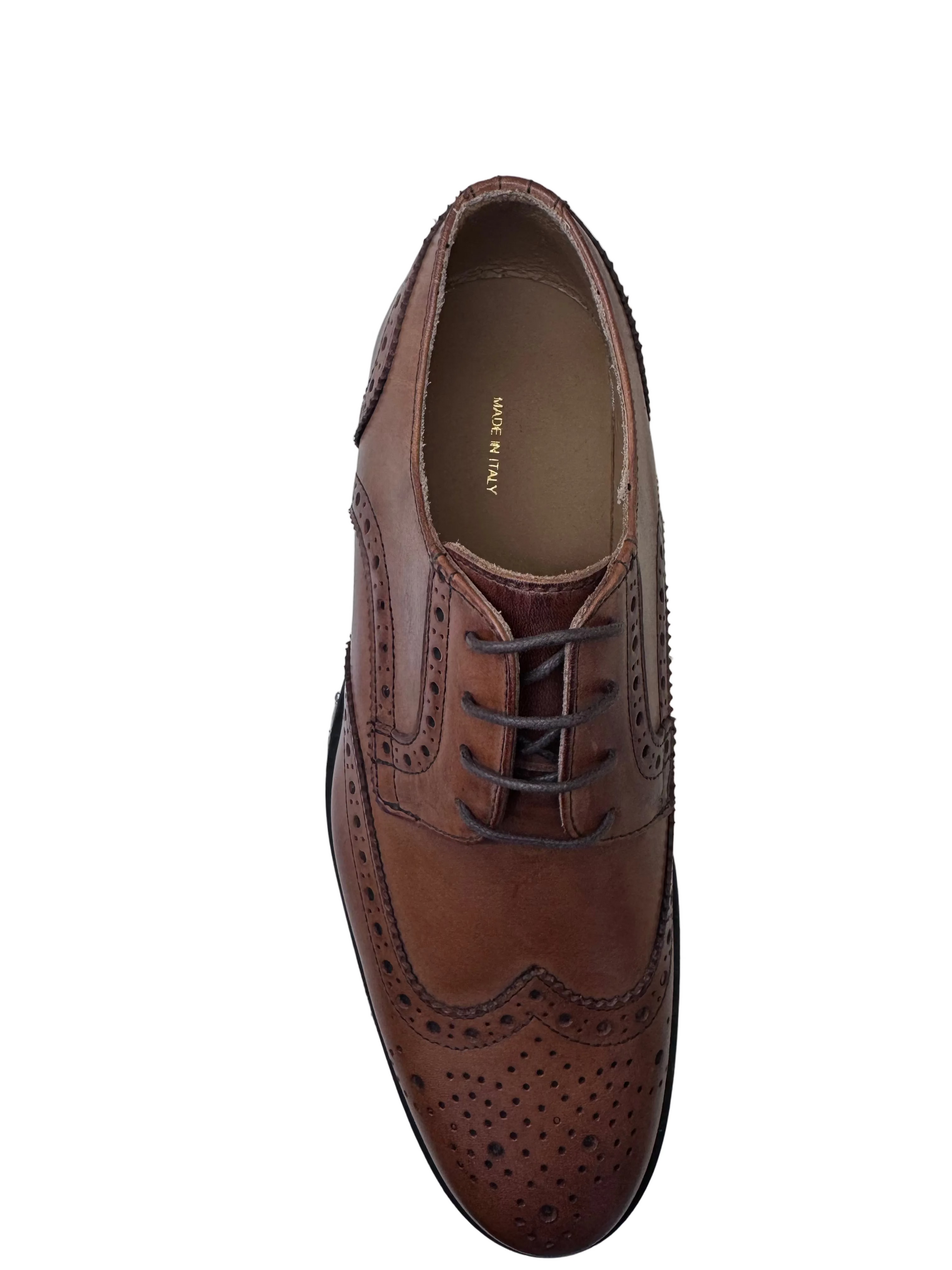 DERBY IN PELLE CUOIO STRINGATA