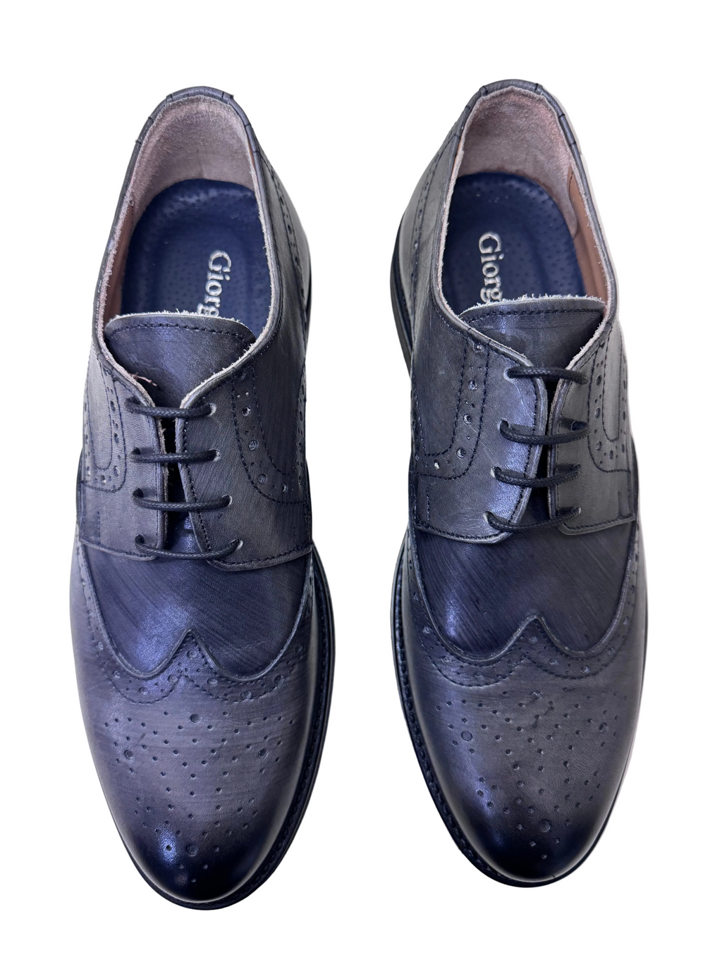 BERBY IN PELLE GRIGIA STRINGATA